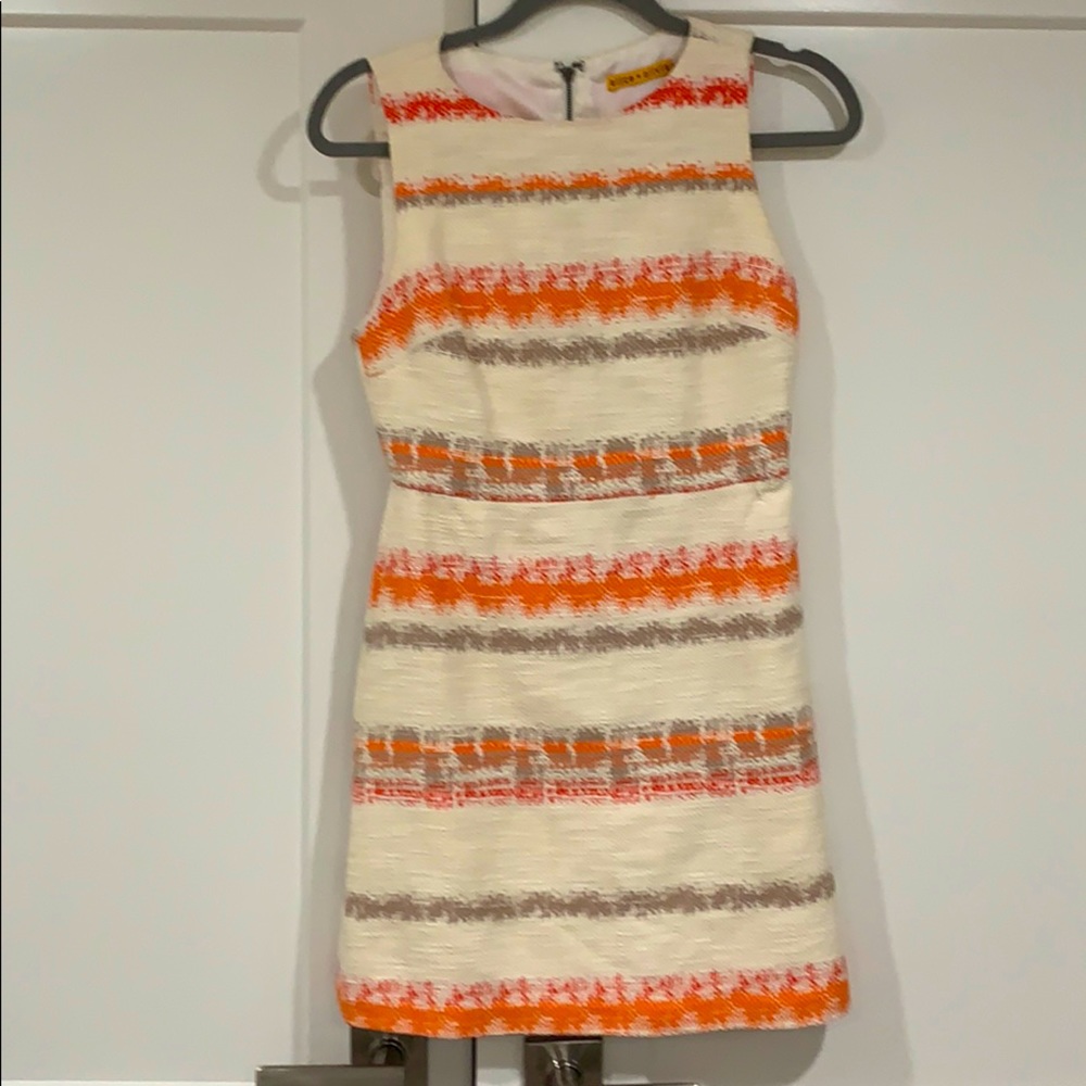 Alice + Olivia Eli Boat-Neck Tweed Dress